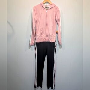 Nike Track‎ Set Jacket Pants In Pink Black White Size Medium Large Y2K